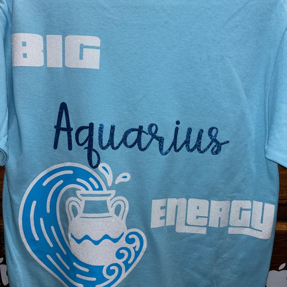 Aquarius Graphic Tee in Light Blue
